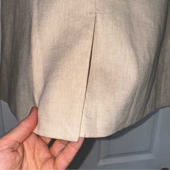 New J. Crew Alexandra Stretch Linen Blend Blazer 4 Ivory Beige - Picture 9 of 9